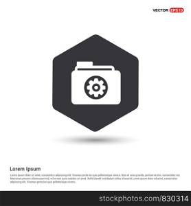 Gear Box Icon Hexa White Background icon template - Free vector icon