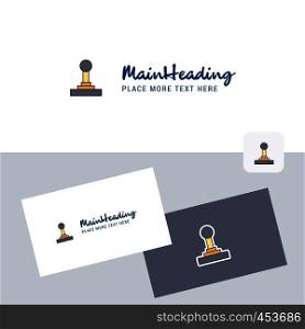 Gear box vector logotype with business card template. Elegant corporate identity. - Vector