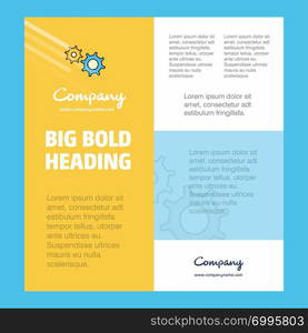 Gear Business Company Poster Template. with place for text and images. vector background