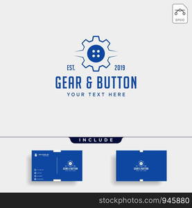 gear button logo line clothes industrial vector icon element isolated