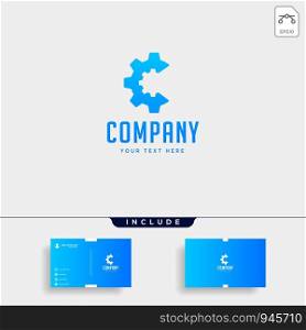 gear c logo engineering factory vector icon element isolated. gear c logo engineering factory vector icon isolated