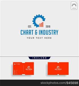 gear chart logo design industrial accounting vector icon. gear chart logo design industrial accounting vector icon element isolated