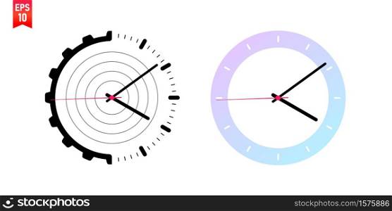 Gear clock and gradient clock face