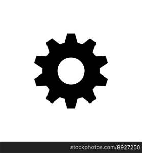 Gear cogwheel - black icon on white background vector image