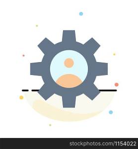 Gear, Controls, Profile, Use Abstract Flat Color Icon Template