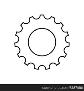 Gear flat icon. 1st May Worker s Day. Vector. Gear flat icon. 1st May Worker s Day.