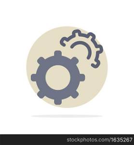 Gear, Gears, Setting Abstract Circle Background Flat color Icon