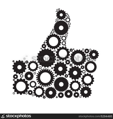 Gear Hand Icon Isolated Vector Illustration EPS10. Gear Hand Icon Vector Illustration