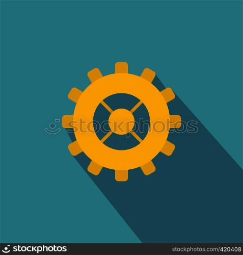 Gear icon. Flat illustration of gear vector icon for web. Gear icon, flat style