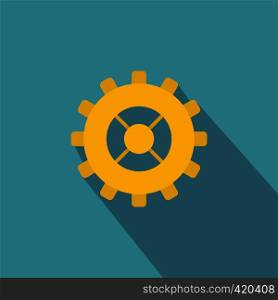 Gear icon. Flat illustration of gear vector icon for web. Gear icon, flat style