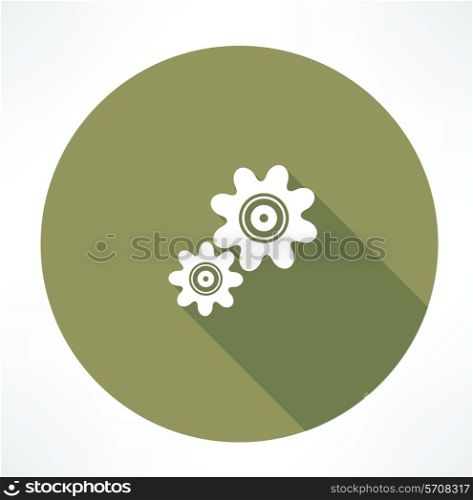 Gear icon. Flat modern style vector illustration