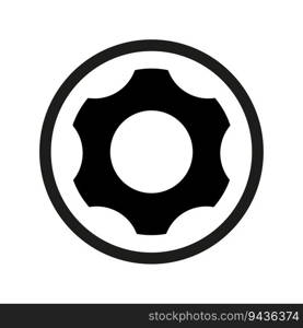 Gear Icon. Gear in a circle icon. Vector illustration. EPS 10. stock image.. Gear Icon. Gear in a circle icon. Vector illustration. EPS 10.