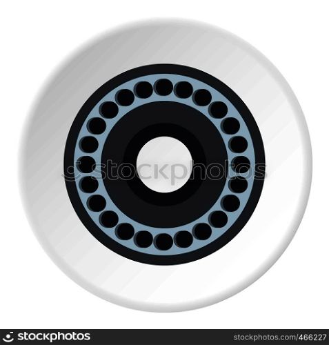 Gear icon in flat circle isolated on white vector illustration for web. Gear icon circle