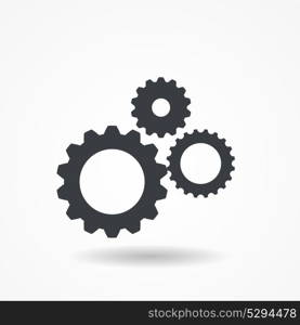Gear Icon. Isolated on White. Vector Illustration EPS10. Gear Icon Vector Illustration