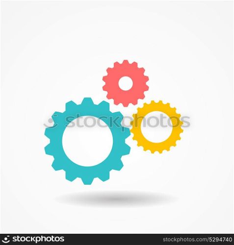Gear Icon. Isolated on White. Vector Illustration EPS10. Gear Icon Vector Illustration