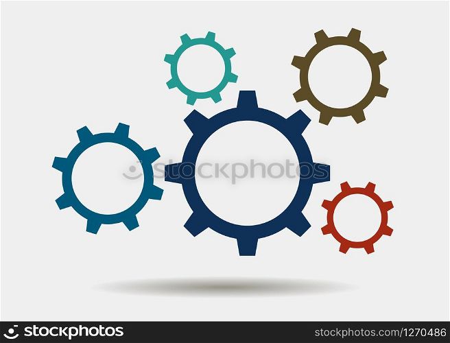 Gear icon isolated. Vector illustration