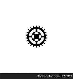 Gear icon logo, vector design illustrations