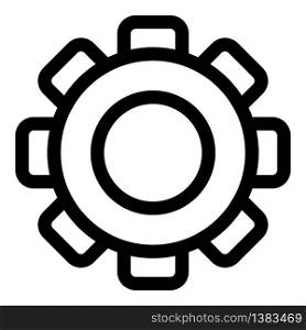 Gear icon. Outline gear vector icon for web design isolated on white background. Gear icon, outline style