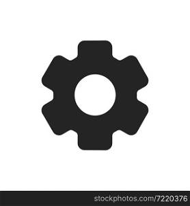 Gear icon. Setting icon. Wheelgear symbol. Web cogwheel simple illustration in vector flat style.