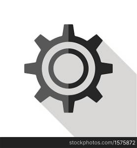 Gear icon. Setting vector flat icon concept