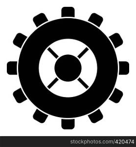 Gear icon. Simple illustration of gear vector icon for web. Gear icon, simple style