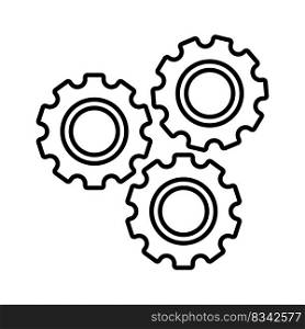 gear icon vector illustration logo design
