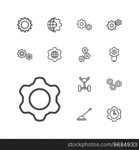 Gear icons Royalty Free Vector Image