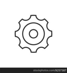 Gear illustration logo icon vector flat design template