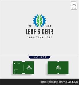 gear leaf logo design environment industrial vector icon element. gear leaf logo design environment industrial vector icon