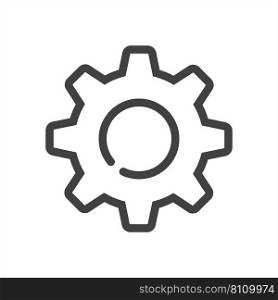 Gear linear icon Royalty Free Vector Image