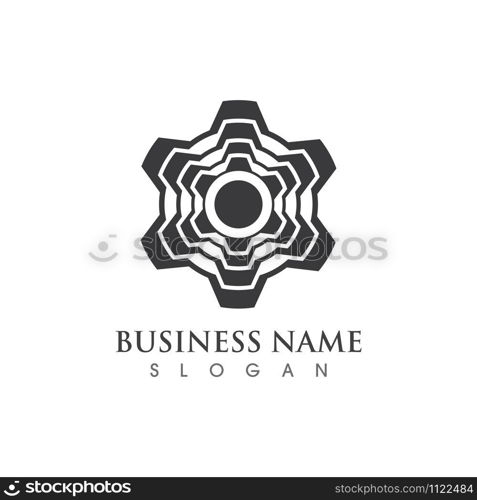 Gear Logo concept Template vector icon illustration design