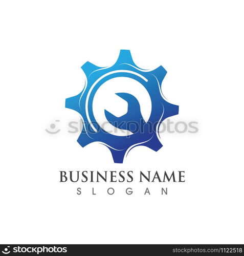 Gear Logo concept Template vector icon illustration design