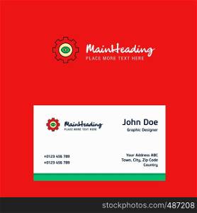 Gear logo Design with business card template. Elegant corporate identity. - Vector