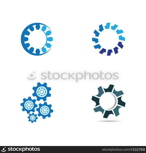 Gear logo template vector icon illustration