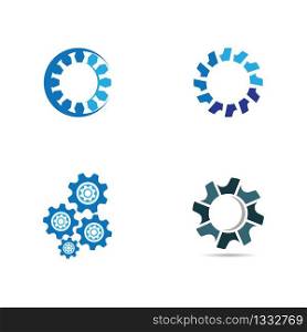Gear logo template vector icon illustration