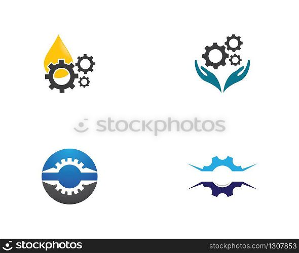 Gear logo template vector icon illustration design