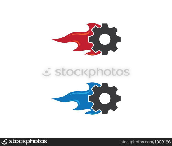 Gear logo template vector icon illustration design