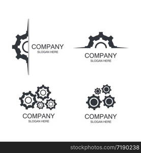 Gear logo template vector icon illustration design