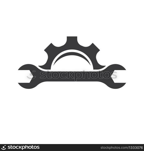Gear logo vector icon illustration