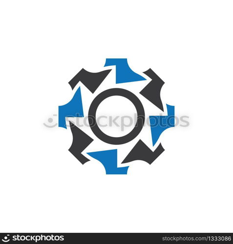 Gear logo vector icon illustration