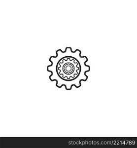 Gear logo vector illustration design template