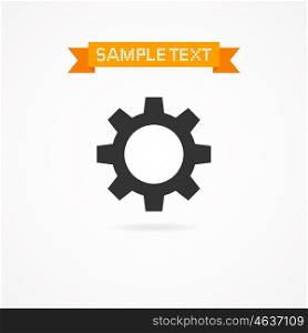 Gear on the grey background. Vector illustration