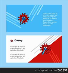 Gear setting abstract corporate business banner template, horizontal advertising business banner.