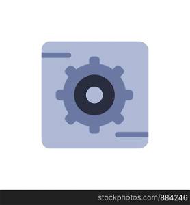 Gear, Setting, Box Flat Color Icon. Vector icon banner Template