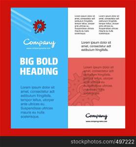 Gear setting Business Company Poster Template. with place for text and images. vector background
