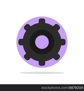 Gear, Setting, Cogs Abstract Circle Background Flat color Icon