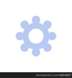 Gear, Setting, Cogs Flat Color Icon. Vector icon banner Template