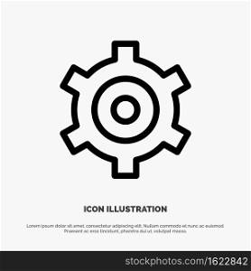 Gear, Setting, Cogs Line Icon Vector