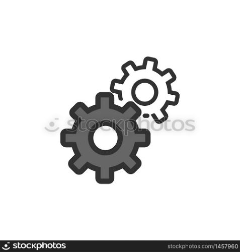 Gear setting engineering symbol icon Vector EPS 10. Gear setting engineering symbol icon. Vector EPS 10
