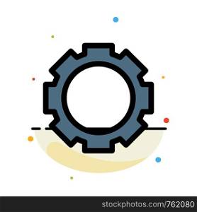Gear, Setting, Instagram Abstract Flat Color Icon Template